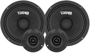 DS18 PRO-GM8.4PK Loudspeaker and Tweeter Package Including a Pair of PRO-GM6.4 + a Pair of PRO-TW1X/BK