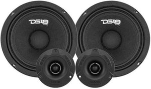 DS18 PRO-GM8.4PK Loudspeaker and Tweeter Package Including a Pair of PRO-GM6.4 + a Pair of PRO-TW1X/BK