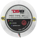 DS18 PRO-TW1L 3.8" Super Bullet Tweeter with RGB LED Lights 200 Watts 1" Aluminum 4-Ohm Vc