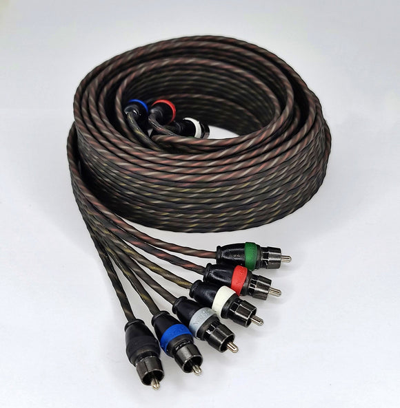 Sky High Car Audio 6 Channel Twisted RCA Cable