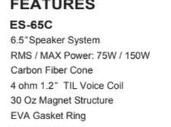 Resilient Sounds ES65C (Sold as a Pair)