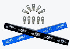 Sky High Car Audio 8 Gauge Copper Ring Terminals (3/8" hole) w/ Heat Shrink Tubing - 10 Pack