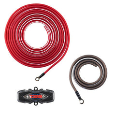 DS18 AMPKIT8 8-GA Amplifier Installation Kit -Red