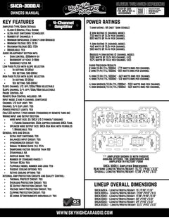Sky High Car Audio SH-3000.4 4-Channel Full-Range Amplifier (2 OHM Stable) product image 2