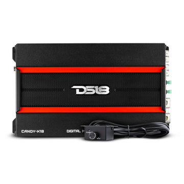 DS18 CANDY-X1B Compact Class D 1-Channel Monoblock Car Amplifier 1800 Watts 1-Ohm