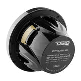 DS18 HYDRO CF-10SUB 10" Marine Subwoofer with Integrated RGB Lights 600 Watts Black Carbon Fiber
