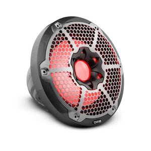 DS18 HYDRO CF-10SUB 10" Marine Subwoofer with Integrated RGB Lights 600 Watts Black Carbon Fiber
