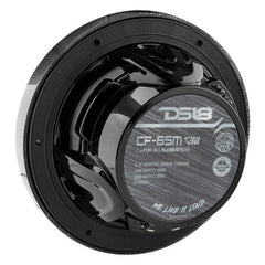 DS18 CF-65 HYDRO 6.5" 2-Way Marine Speakers with Integrated RGB LED Lights 375 Watts Black Carbon Fiber (Pair)