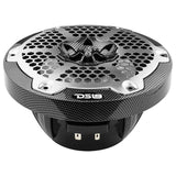 DS18 CF-65 HYDRO 6.5" 2-Way Marine Speakers with Integrated RGB LED Lights 375 Watts Black Carbon Fiber (Pair)