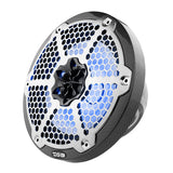 DS18 CF-8 HYDRO 8" 2-Way Marine Speakers with Integrated RGB LED Lights 450W Watts (Black Carbon Fiber) (Pair)