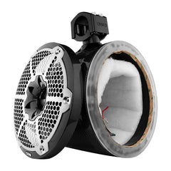 DS18 CF-X10TP.NS NXL 10" Marine and Powersports Empty Tower LED RGB Lights -Black Carbon Fiber