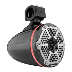 DS18 CF-X6TP.NS NXL 6.5" Marine and Powersports Empty Tower LED RGB Lights -Black Carbon Fiber