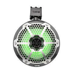 DS18 CF-X8TPNEO NXL 8" Neodymium Marine and Powersports Towers with Built-in Passive Radiator, 1" Driver and LED RGB Lights 180 Watts Rms -Black Carbon Fiber