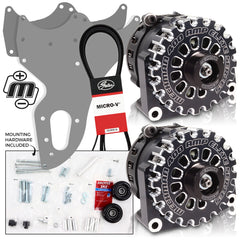 Mechman Dual Bracket Black 05-13 GM Trucks W/4.8L, 5.3L, & 6.0L (Includes B8206400B And B8302400B)