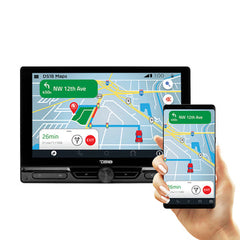 DS18 DDX10.5ADX 10.5" Floating Rotating Swivel Modular Touchscreen Mechless Single-DIN Headunit with Bluetooth, Mirror Link, USB, Gps and Android 10 (4x64GB)