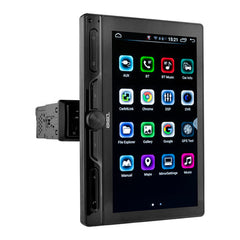 DS18 DDX10.5ADX 10.5" Floating Rotating Swivel Modular Touchscreen Mechless Single-DIN Headunit with Bluetooth, Mirror Link, USB, Gps and Android 10 (4x64GB)