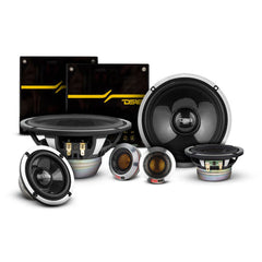 DS18 DX3N Carbon Fiber 6.5” 3 Way Neodymium Premium Quality Car Component Speaker System 580 Watts 4-Ohm