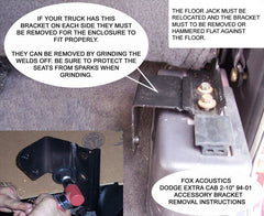 Fox Acoustics DODGE EX-CAB 2-10" 1994-01