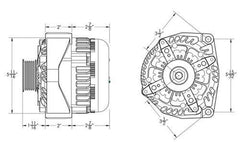 Mechman BILLET 400 Amp GREEN High Output Alternator 1996-2004 GM Truck
