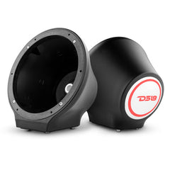 DS18 EN-JS8 8" Universal Flat Mount Kick Panel Speaker Pod Jet ski, Jeeps, Motorcycles RGB LED Lights- 1 Pair No Speaker or Grills