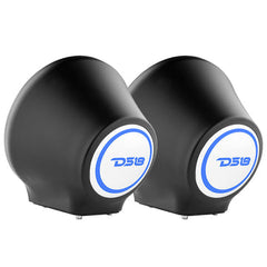 DS18 EN-JS8 8" Universal Flat Mount Kick Panel Speaker Pod Jet ski, Jeeps, Motorcycles RGB LED Lights- 1 Pair No Speaker or Grills