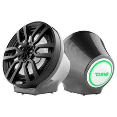 DS18 EN-JS8 8" Universal Flat Mount Kick Panel Speaker Pod Jet ski, Jeeps, Motorcycles RGB LED Lights- 1 Pair No Speaker or Grills