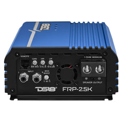 DS18 FRP Compact Full-Range Class D 1-Channel Amplifier 2,500 Watts Rms @ 1-ohm Red Blue