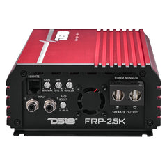 DS18 FRP Compact Full-Range Class D 1-Channel Amplifier 2,500 Watts Rms @ 1-ohm Red Blue