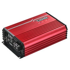 DS18 FRP Compact Full-Range Class D 1-Channel Amplifier 2,500 Watts Rms @ 1-ohm Red Blue
