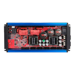 DS18 FRP Compact Full-Range Class D 1-Channel Amplifier 5,000 Watts Rms @ 1-Ohm Blue
