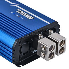 DS18 FRP Compact Full-Range Class D 1-Channel Amplifier 5,000 Watts Rms @ 1-Ohm Blue