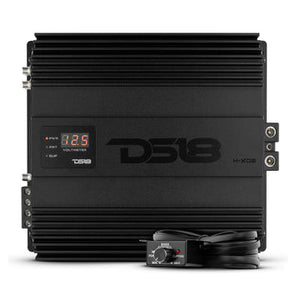 DS18 H-KO2 HOOLIGAN SPL 1-Channel Subwoofer Monoblock Car Amplifier, Voltmeter, Clip Indicator 2000 Watts RMS 1-Ohm Made In Korea