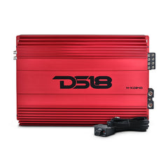 DS18 HOOLIGAN KO H-KO340 4-Channel Full-Range Class-D Amplifier 4 x 300W RMS Red product image 1