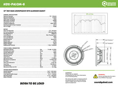 Soundqubed HDX Series Pro Audio 10" Speaker 8 ohm(single)