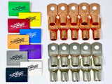 Sky High Car Audio 2/0 Tinned Copper Lug Pack of 10 W/Heat Shrink