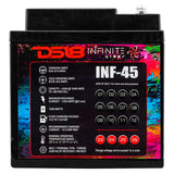 DS18 INF-45AH INFINITE 45 AH 1500 Watts AGM Power Cell 12 Volt Battery