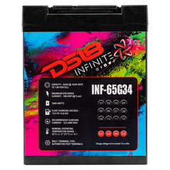 DS18 INF-65G34AH INFINITE 65 AH 2000 Watts AGM Group 34 Power Cell 12 Volt Battery