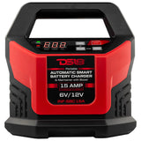 DS18 INF-SBC15A 15 AMP Automatic Smart Lithium and AGM Battery Charger, Maintainer and Jump Starter