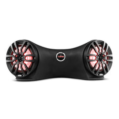 DS18 JSD8 Dual 8" Marine Flat Mount Sound Bar Enclosure with LED RGB Lights 250 Watts Rms (NXL-8BK Included)