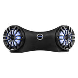 DS18 JSD8 Dual 8" Marine Flat Mount Sound Bar Enclosure with LED RGB Lights 250 Watts Rms (NXL-8BK Included)