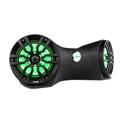 DS18 JSD8 Dual 8" Marine Flat Mount Sound Bar Enclosure with LED RGB Lights 250 Watts Rms (NXL-8BK Included)