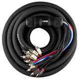 DS18 MDSA10/4.50FT Snake, Medusa 10 Channel RCA and 4 x 12GA OFC Power Wire 50 Feet