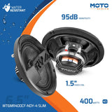 PRV Audio MT6MR400CF-NDY-4 SLIM 6.5" CARBON FIBER NEODYMIUM MIDRANGE LOUDSPEAKER