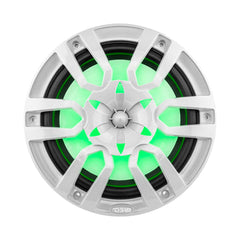 DS18 HYDRO NXL-10/WH 10" 2-Way Marine Water Resistant Speakers with Integrated RGB LED Lights 600 Watts - White