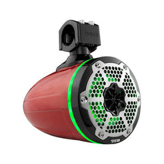DS18 NXL 6.5" Neodymium Marine and Powersports Towers with Built-in Passive Radiator, 1" Driver and LED RGB Lights 150 Watts Rms -Red