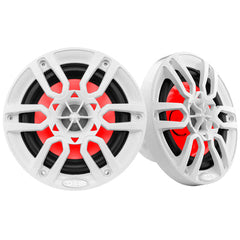 DS18 HYDRO NXL-6/WH 6.5" 2-Way Marine Water Resistant Speakers with Integrated RGB LED Lights 300 Watts - White