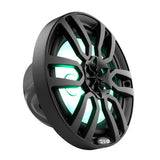 DS18 HYDRO NXL-8/BK 8" 2-Way Marine Speakers with Integrated RGB LED Lights 375 Watts Matte Black (Pair)