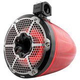 DS18 NXL-X10TPNEO NXL 10" Neodymium Marine and Powersports Towers with Built-in Passive Radiator, 1" Driver and LED RGB Lights 300 Watts Rms -Red