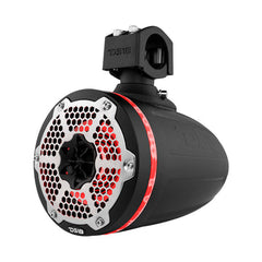 DS18 NXL-X6TPNEO NXL 6.5" Neodymium Marine and Powersports Towers with Built-in Passive Radiator, 1" Driver and LED RGB Lights 150 Watts Rms -Black