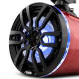 DS18 NXL-X8TP NXL 8" Marine and Powersports Towers LED RGB Lights 125 Watts Rms -Red